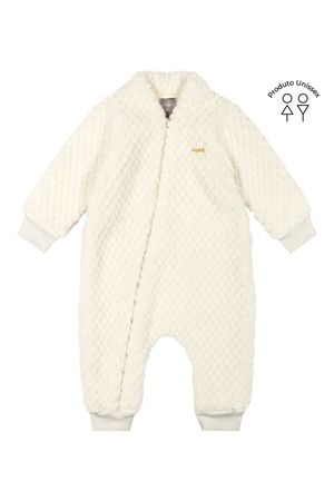 Macacão Bebê Unissex Peluciado Texturizado Colorittá Bege
