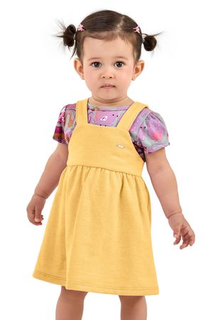 Conjunto Bebê Menina Vestido e Blusa Elian Verde