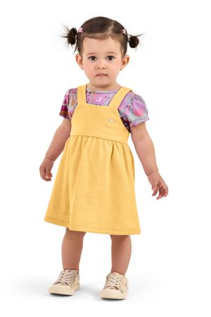 Conjunto Bebê Menina Vestido e Blusa Elian Verde