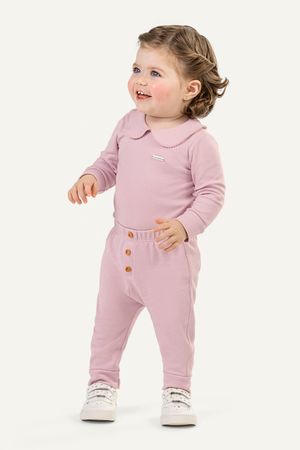 Calça Bebê Menina Suedine Colorittá Rosa