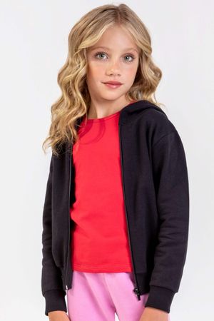 Jaqueta Infantil Menina Básica Elian Preto