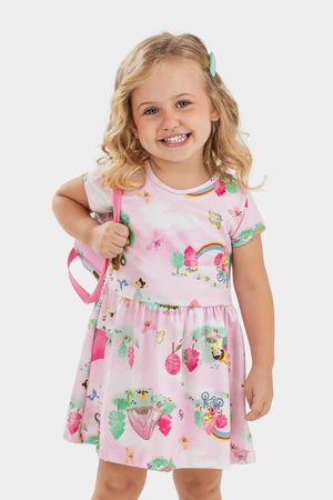 Vestido Infantil Menina com Bolsa Elian Rosa
