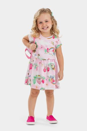 Vestido Infantil Menina com Bolsa Elian Rosa