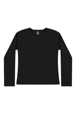Blusa Infantil Menina Básica Elian Preto