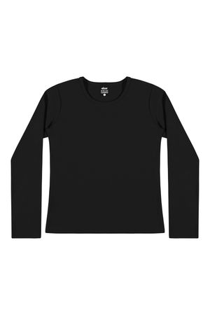 Blusa Infantil Menina Básica Elian Preto