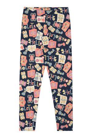 Calça Legging Infantil Menina Com Estampa Elian Azul