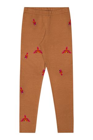 Calça Legging Infantil Menina Com Estampa Elian Marrom