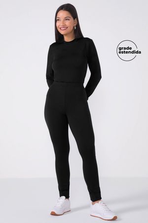Calça Legging Feminina Malha Térmica Marialícia Preto