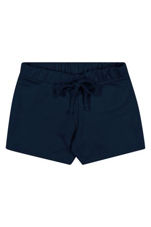 Shorts Infantil Menina em Moletom sem Felpa Elian Azul