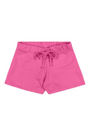 Shorts Infantil Menina em Moletom sem Felpa Elian Rosa