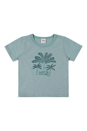 Camiseta Infantil Menino Coqueiros Elian Verde