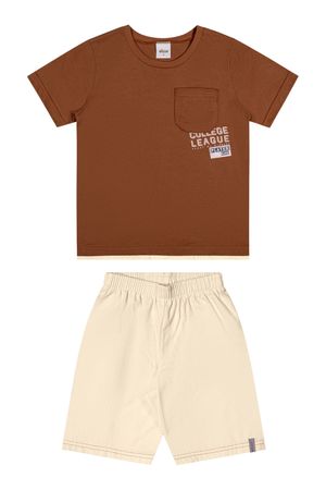 Conjunto Infantil Menino Sport Chic Elian Marrom
