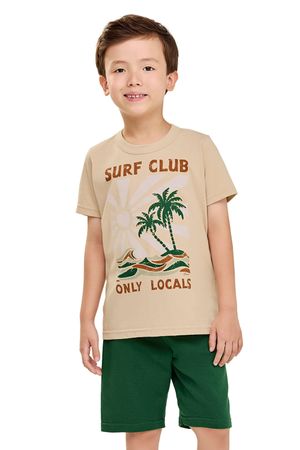 Conjunto Infantil Menino Surf Club Elian Bege