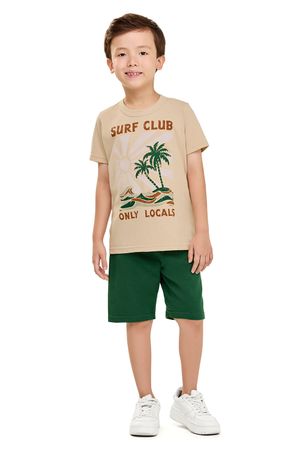 Conjunto Infantil Menino Surf Club Elian Bege