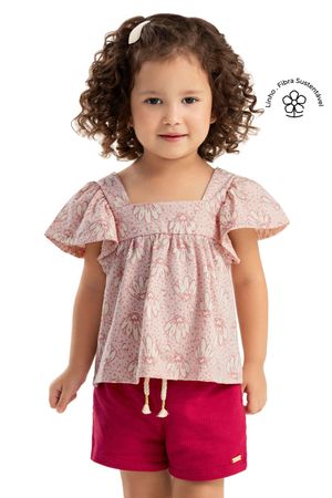 Conjunto Infantil Menina Conchas Colorittá Rosa