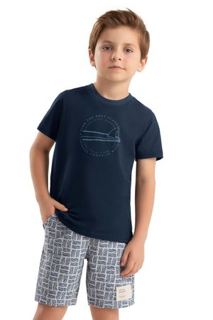 Conjunto Infantil Menino Estampa Puff Surf Colorittá Azul