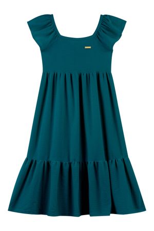 Vestido Midi Infantil Menina Malha Tricô Colorittá Verde