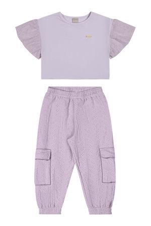 Conjunto Infantil Menina Tecido Laise Colorittá Lilás