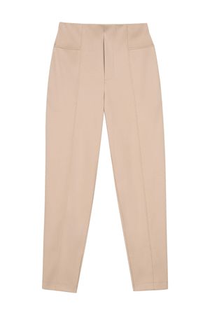 Calça Feminina Casual Moletom Ponto Roma Marialícia Bege