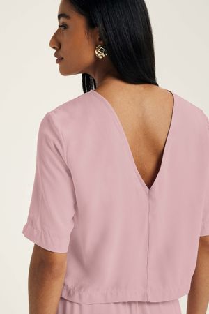 Conjunto Feminino Monocromático Marialícia Rosa