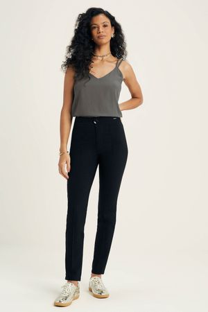 Regata Feminina Com Alças Duplas Marialícia Cinza