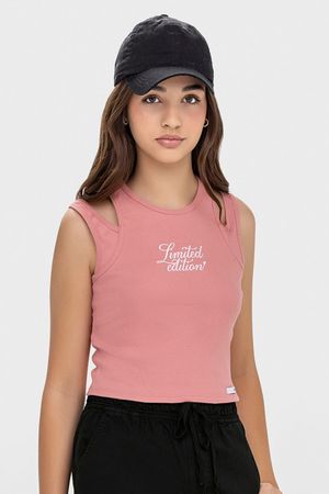 Regata Cropped Juvenil Ribana Beats Rosa