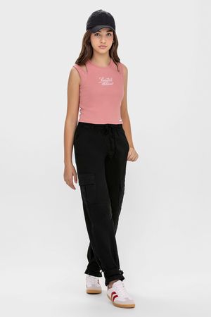 Regata Cropped Juvenil Ribana Beats Rosa