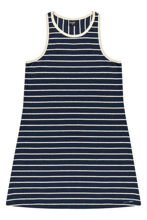 Vestido Juvenil Menina Listrado Beats Azul