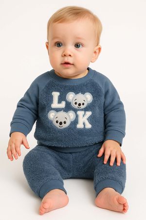 Conjunto Bebê Menino Peluciado Coalas Elian Azul