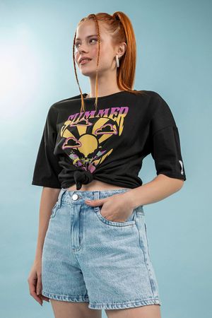 Shorts Juvenil Menina Beats Azul