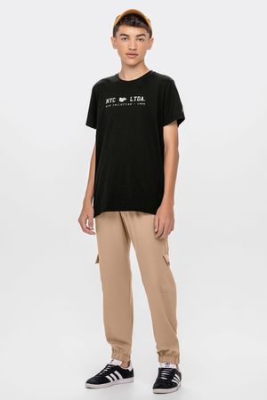 Calça Jogger Juvenil Menino Beats Marrom