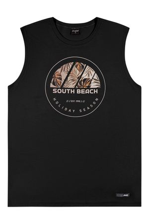 Regata Juvenil Menino Meia Malha Beats Preto