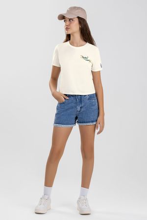 Blusa Juvenil Menina Flores Beats Bege