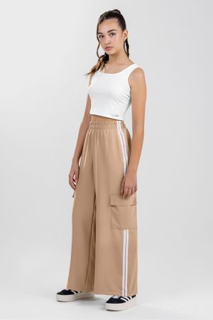 Conjunto Curto Juvenil Menina Cargo Beats Branco