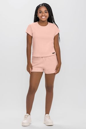 Blusa Juvenil Menina Malhão Peletizado Beats Rosa