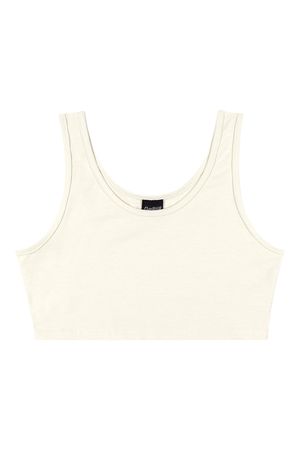 Top Juvenil Menina Cotton Leve Básico Beats Bege