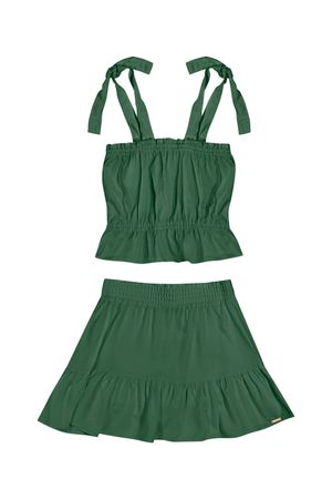 Conjunto Infantil Menina Alças Colorittá Verde