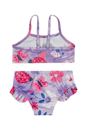 Biquini Infantil Menina Joaninha Moda Praia Elian Lilás