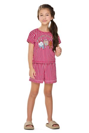 Pijama Infantil Menina Especial Natal Elian Vermelho