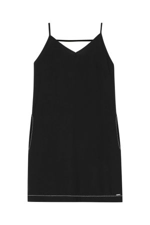 Vestido Feminino Curto Creponado Marialícia Preto