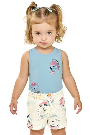 Conjunto Bebê Menina Bichinhos Marinheiros Elian Azul