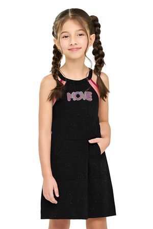 Vestido Infantil Menina Botonê Elian Preto