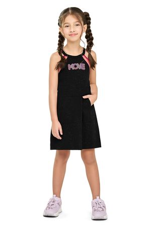 Vestido Infantil Menina Botonê Elian Preto