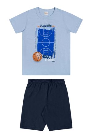 Conjunto Infantil Menino Estampa Urbana Elian Azul