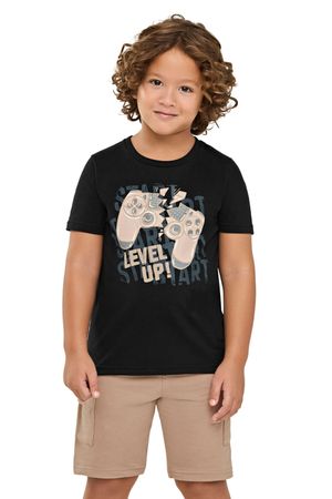Conjunto Infantil Menino Level Up Elian Preto
