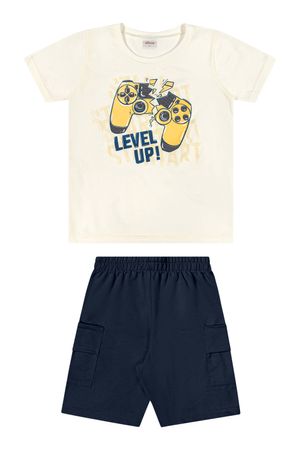 Conjunto Infantil Menino Level Up Elian Bege