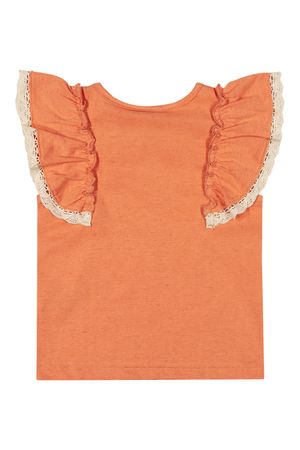 Blusa Infantil Menina Malha Linho Colorittá Laranja