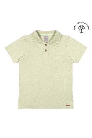 Camisa Polo Infantil Menino Linho Colorittá Verde