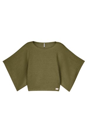 Blusa Feminina Comfy Manga Morcego Marialícia Verde