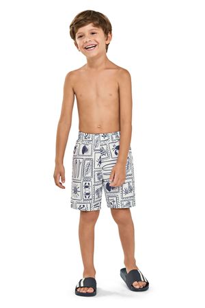 Bermuda Tactel Infantil Menino Proteção UV Elian Bege